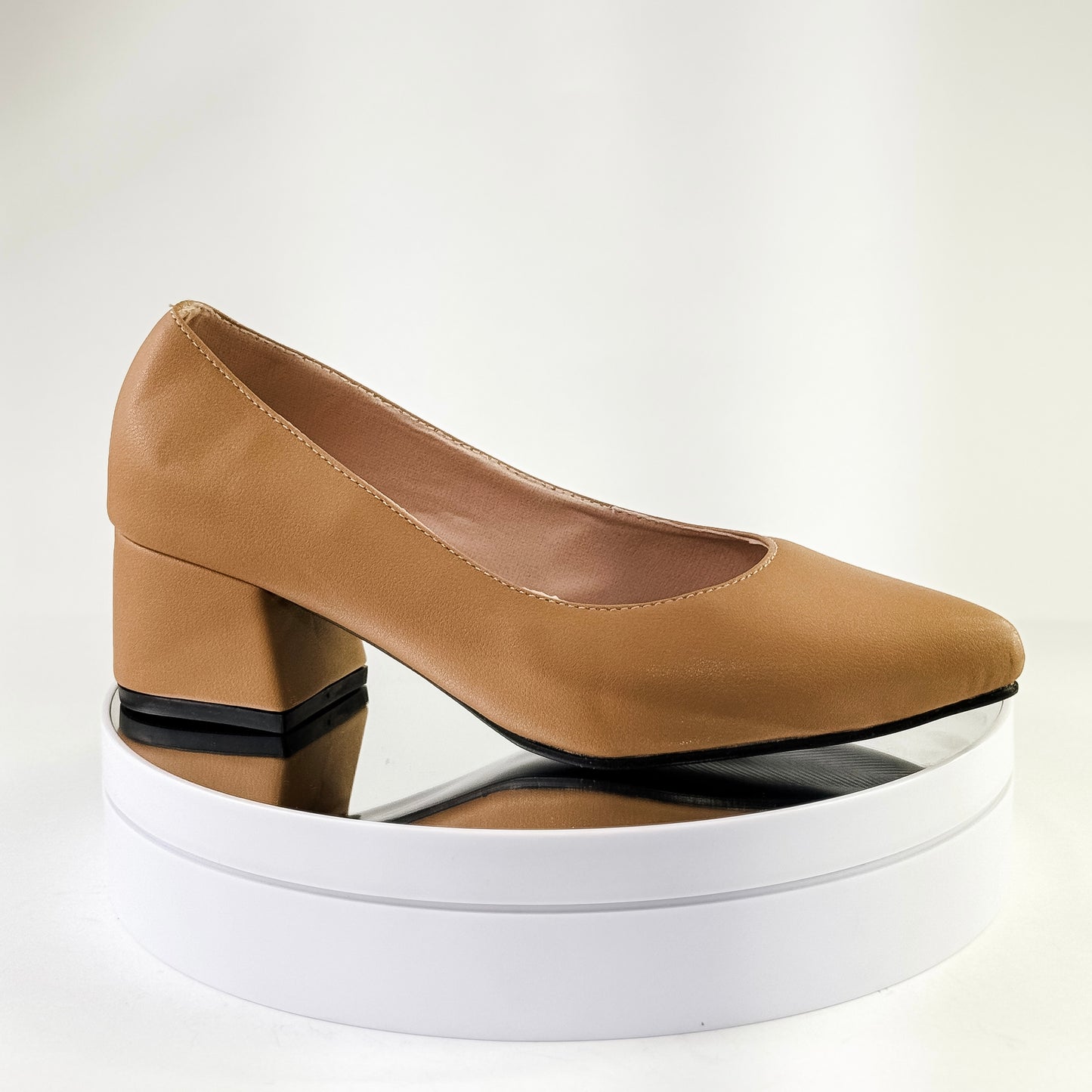 Tacones clásicos de tacón 3.5 cm color amaretto para mujer - Milagros Moda