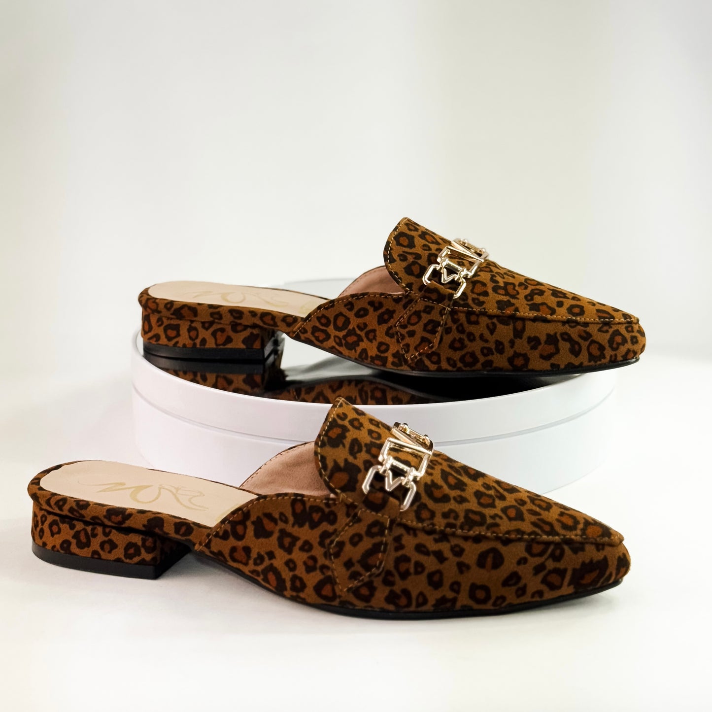 Suecos de tacón 1.5 cm animal print para mujer - Milagros Moda