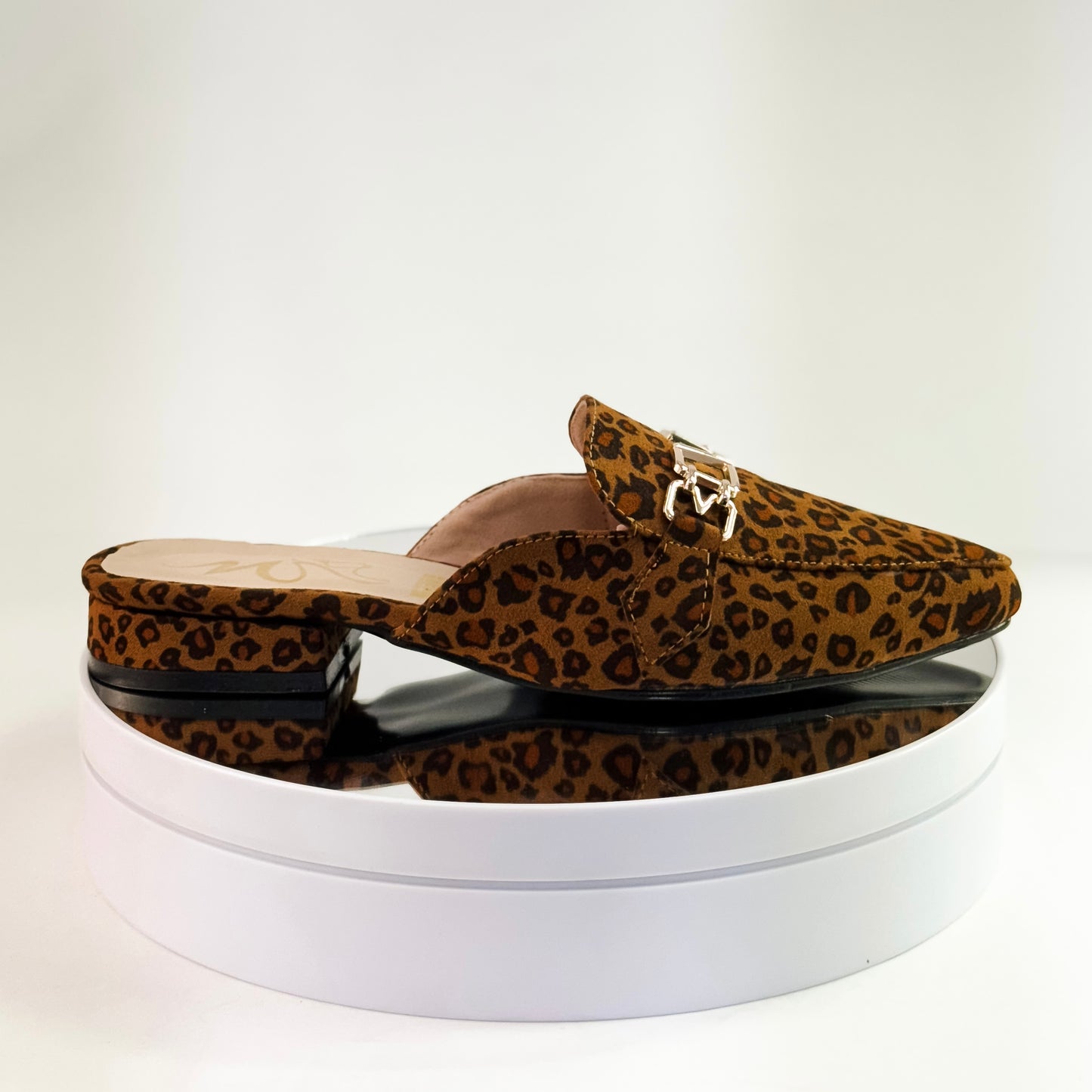 Suecos de tacón 1.5 cm animal print para mujer - Milagros Moda