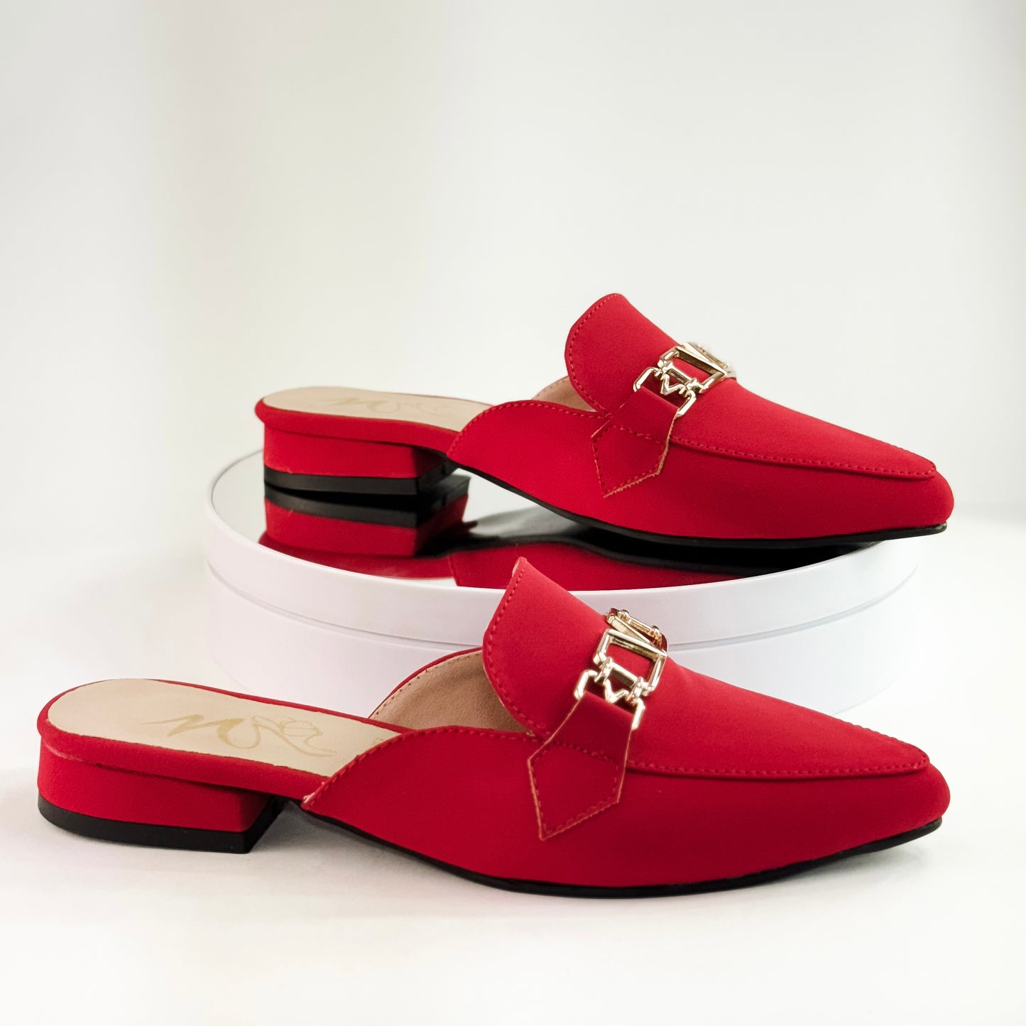 Suecos de tacón 1.5 cm color rojo para mujer - Milagros Moda