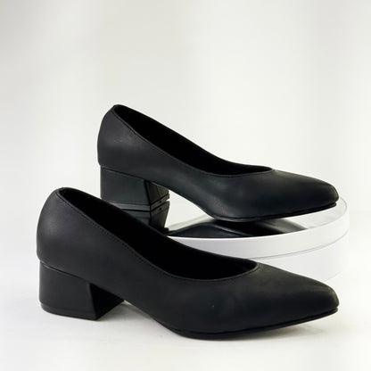 Tacones clásicos de tacón 3.5 cm color negro para mujer - Milagros Moda