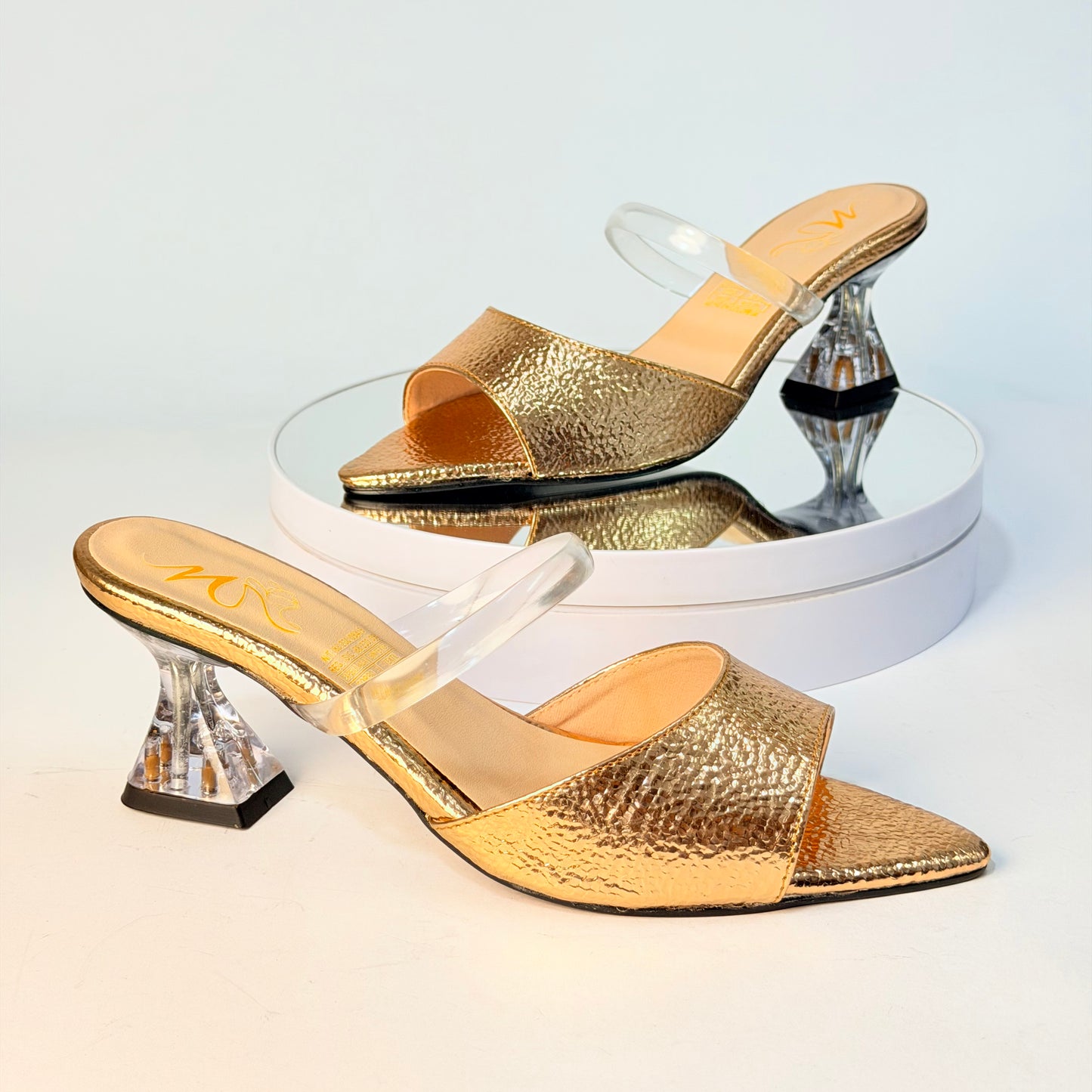 Tacones Bronce Milagros Moda