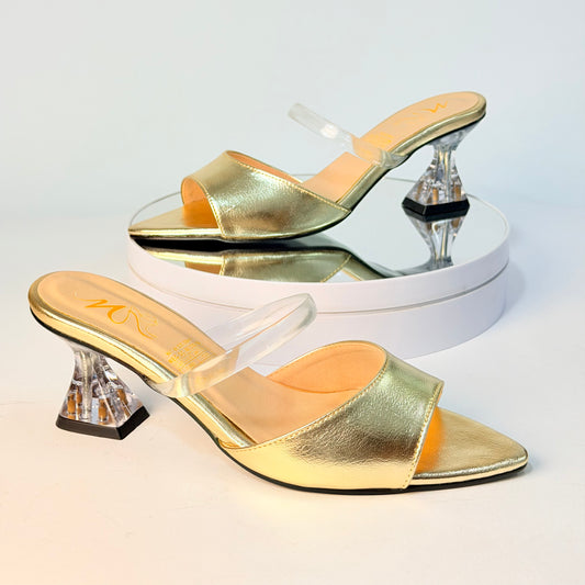 Tacones Champagne Milagros Moda