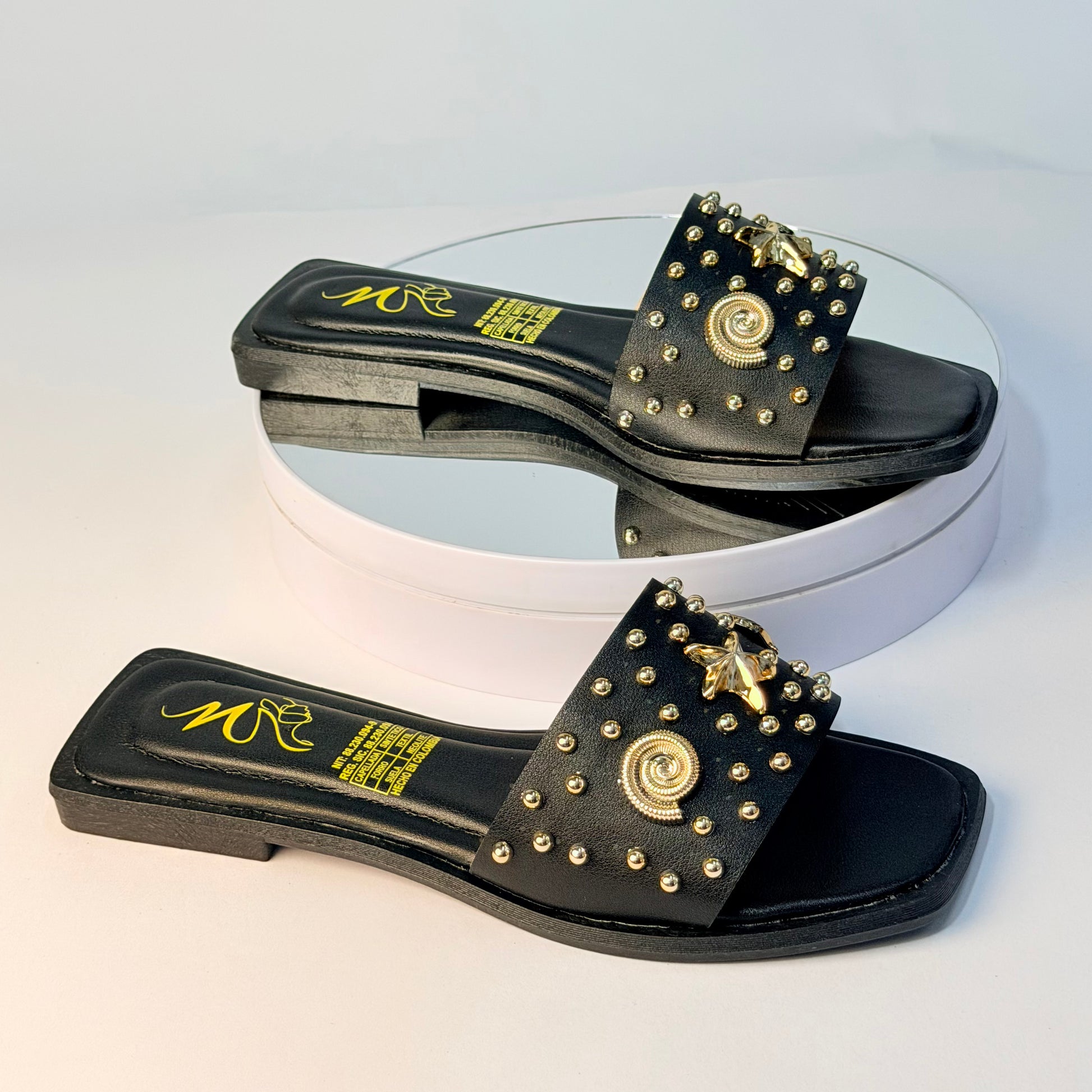 Sandalia Negro Milagros Moda