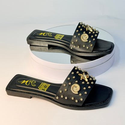 Sandalia Negro Milagros Moda