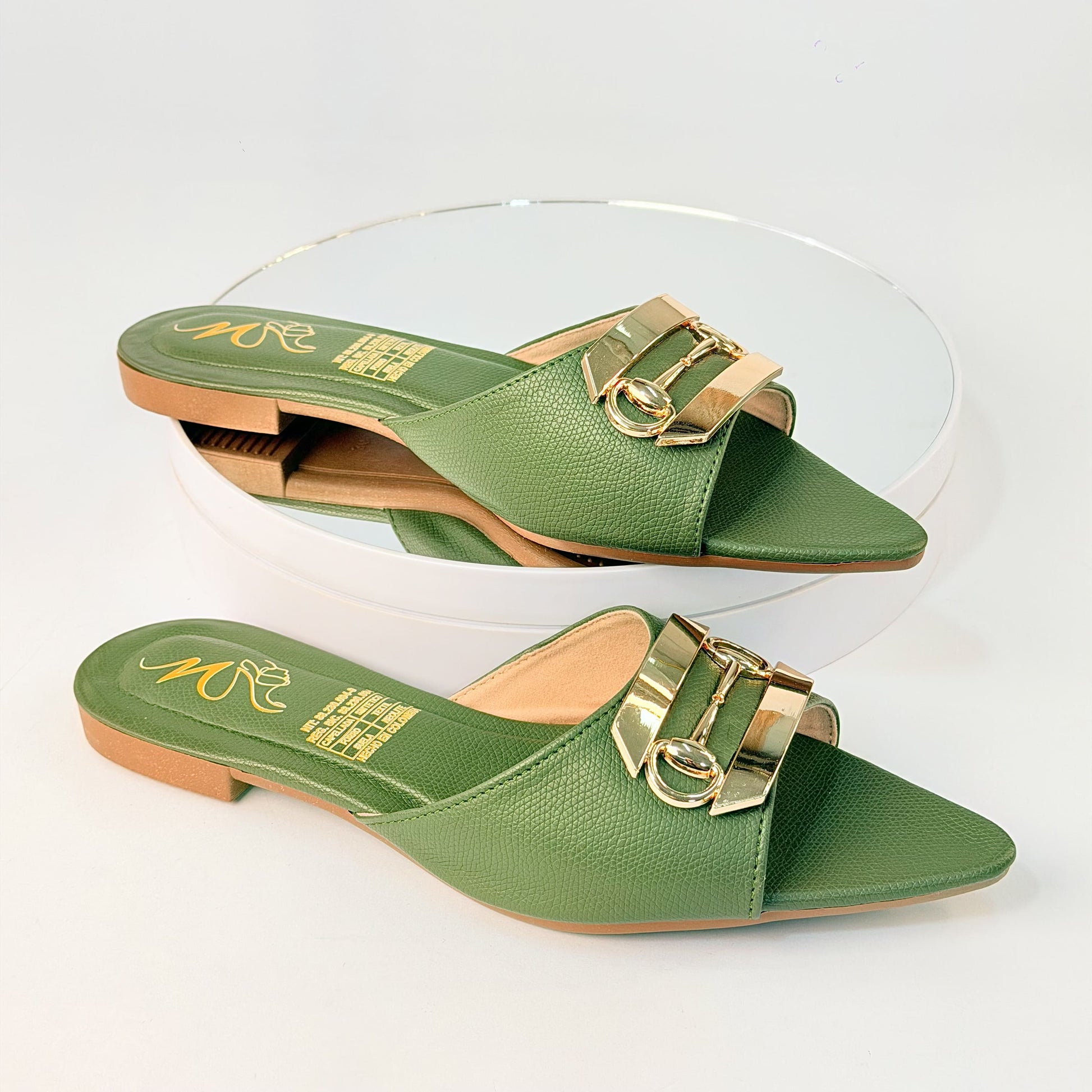 Sandalia Verde Oliva Milagros Moda