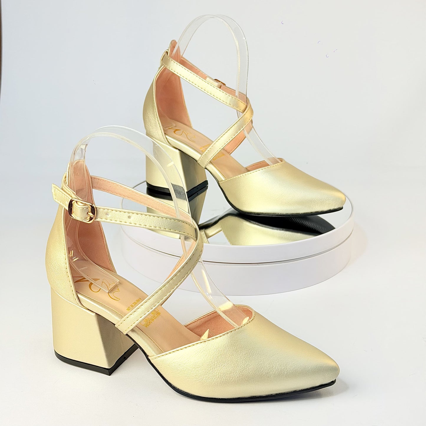 Tacones Champagne Milagros Moda