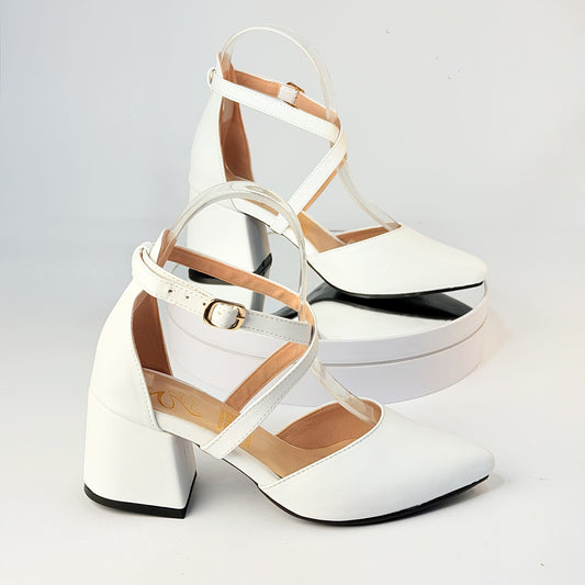 Tacones Blanco Milagros Moda
