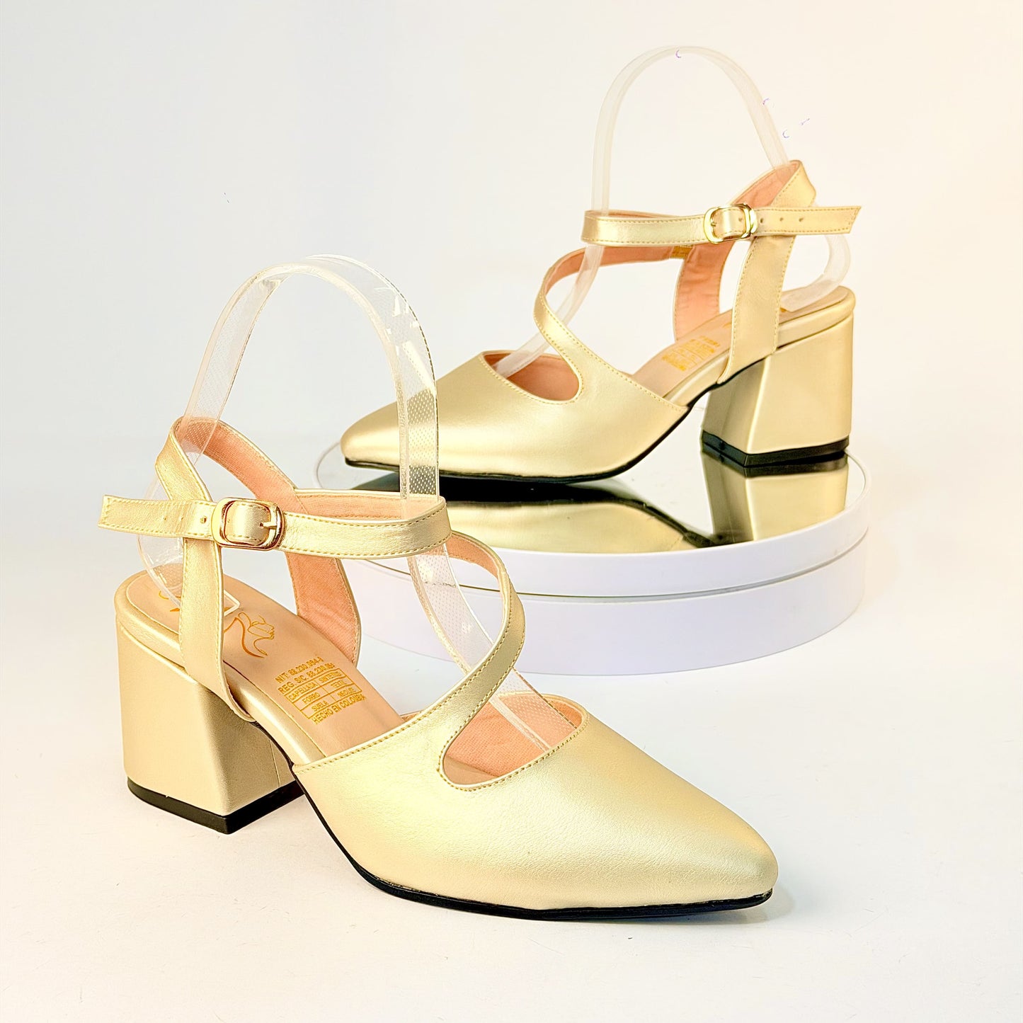 Tacones Champagne Milagros Moda