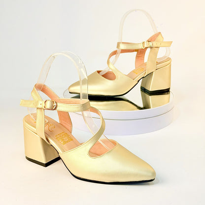 Tacones Champagne Milagros Moda