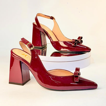 Tacones Vinotinto Milagros Moda