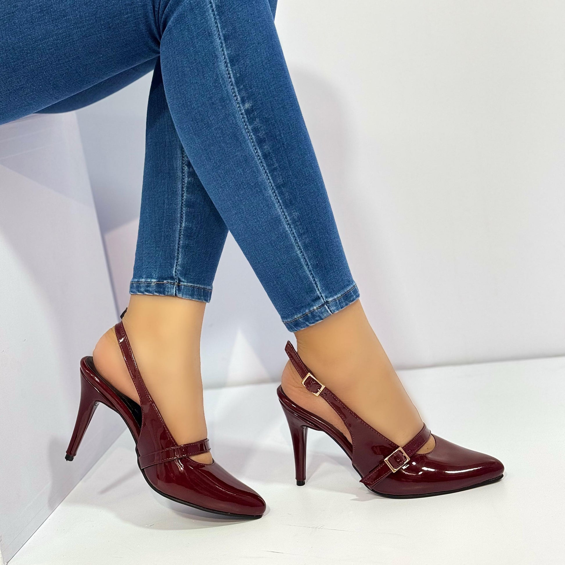 Tacon De Dama Charol 8.5 Ref. 8126 Envio Gratis - Milagros Moda
