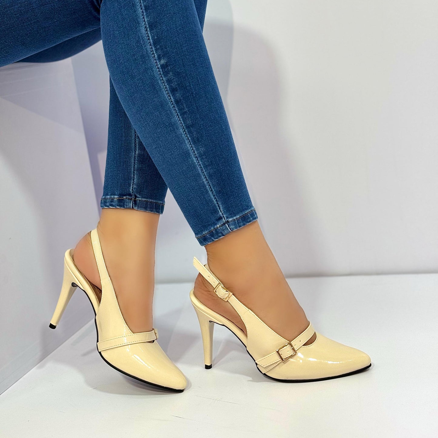 Tacon De Dama Charol 8.5 Ref. 8126 Envio Gratis - Milagros Moda