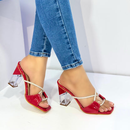 Calzado de Mujer Tacón Cristal 7Cm Ref: 7002 Envió Gratis - Milagros Moda