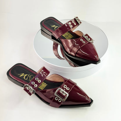 Baletas para mujer con hebillas Ref. 1061 vinotinto