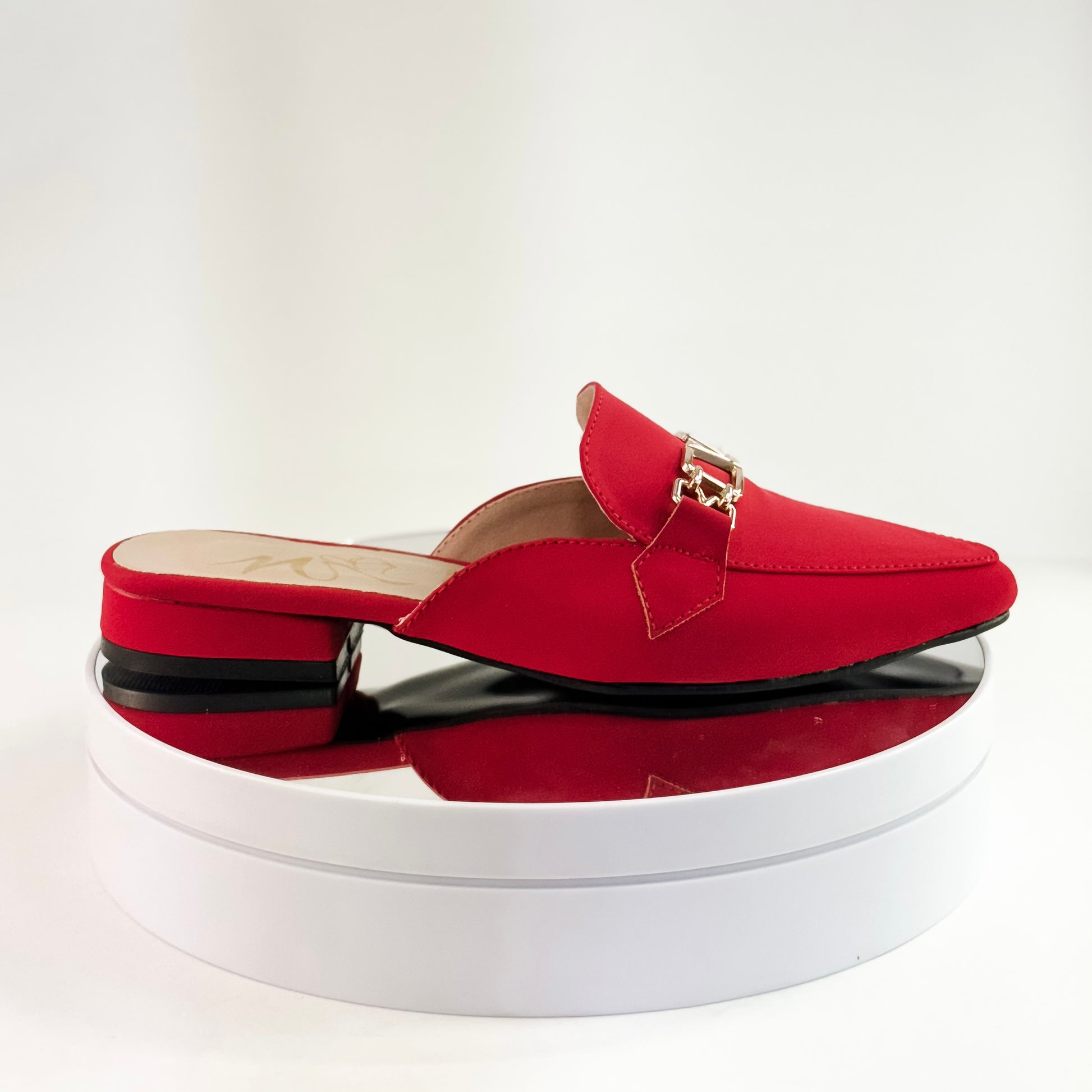Suecos de tacón 1.5 cm color rojo para mujer - Milagros Moda